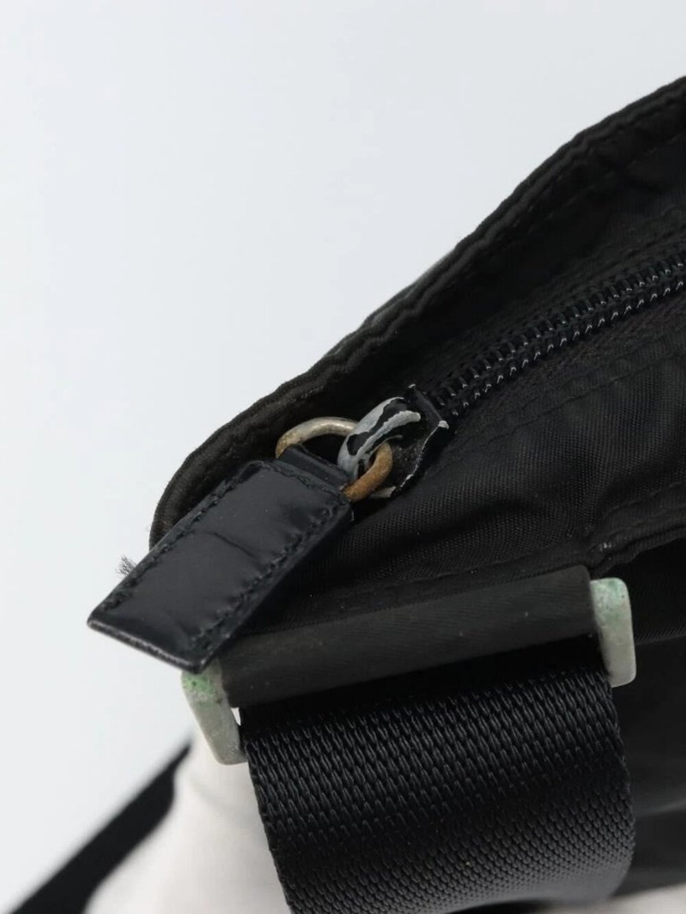 PRADA Shoulder Bag Nylon Black Silver Auth 156927 - Picture 10 of 16